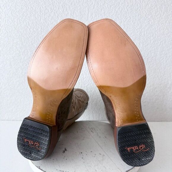 NEW Rod Patrick Mens Cowboy Boots 15AAA Brown Mocha Bison Leather Western RPM122 - Picture 11 of 12